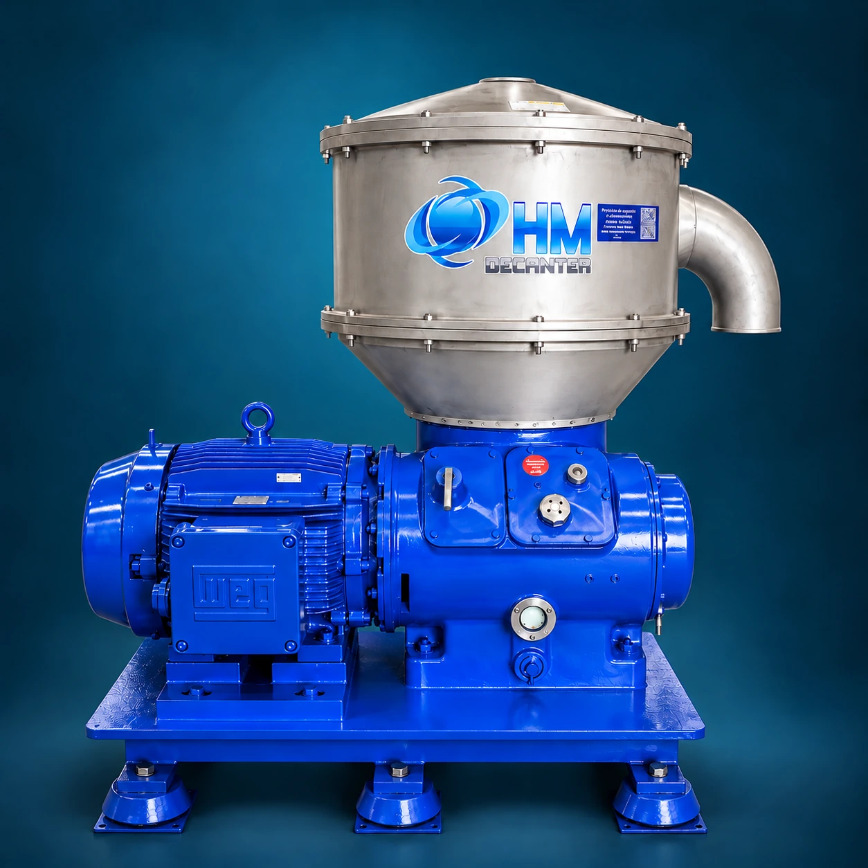 FESX-712 — centrífuga azul com conjunto superior em inox